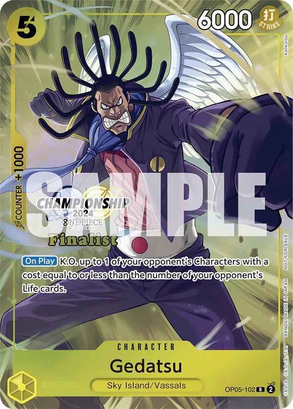 Gedatsu [Championship 2024 Finalist Card Set] [Foil] (One Piece Promotion Cards)(OP05-102)(R)