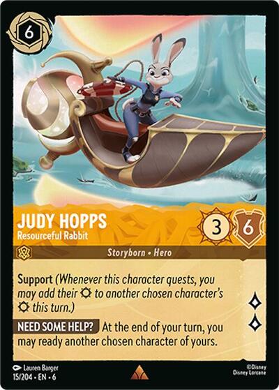 Judy Hopps - Resourceful Rabbit (Azurite Sea)(6-015/204)(R)