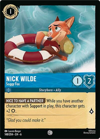 Nick Wilde - Soggy Fox - Cold Foil (Azurite Sea)(6-148/204)(C)