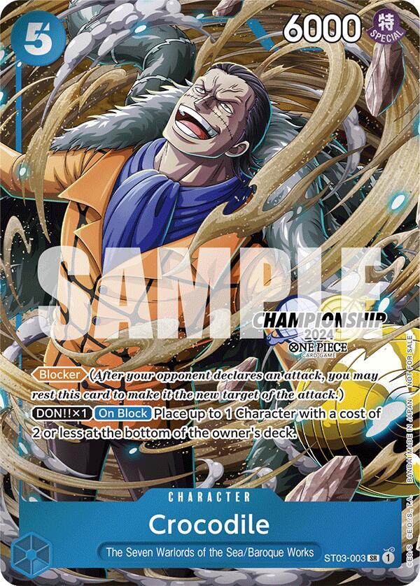 Crocodile [CS 2024 Celebration Pack] [Foil] (One Piece Promotion Cards)(ST03-003)(SR)