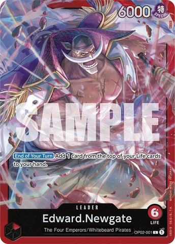 Edward.Newgate (OP02-001) - Foil (Starter Deck 15: RED Edward.Newgate)(OP02-001)(L)
