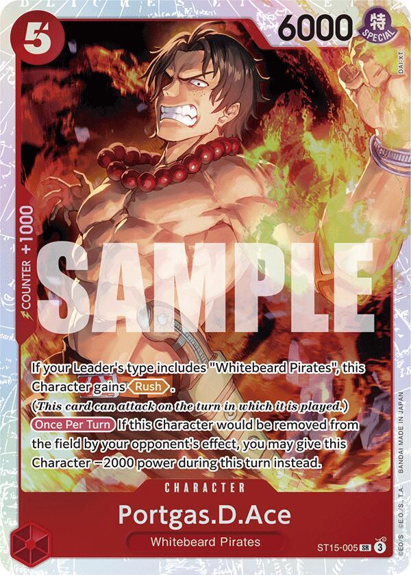 Portgas.D.Ace - Foil (Starter Deck 15: RED Edward.Newgate)(ST15-005)(SR)