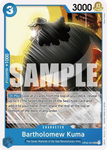 Bartholomew Kuma (Starter Deck 17: BLUE Donquixote Doflamingo)(OP02-057)(UC)