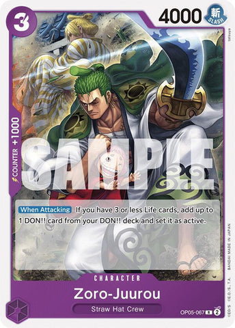 Zoro-Juurou (OP05-067) (Starter Deck 18: PURPLE Monkey.D.Luffy)(OP05-067)(R)