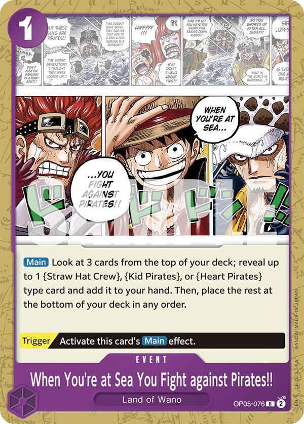 When You're at Sea You Fight against Pirates!! (Starter Deck 18: PURPLE Monkey.D.Luffy)(OP05-076)(R)