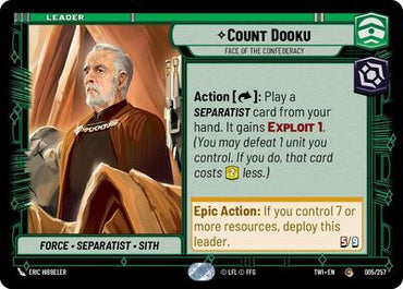 Count Dooku, Face of the Confederacy (Twilight of the Republic)(TWI-005/257)(C)