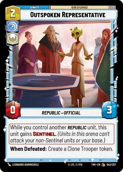 Outspoken Representative (Twilight of the Republic)(TWI-043/257)(C)