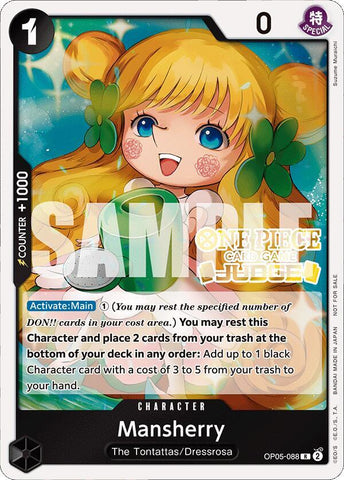 Mansherry [Judge Pack Vol. 4] [Foil] (One Piece Promotion Cards)(OP05-088)(R)