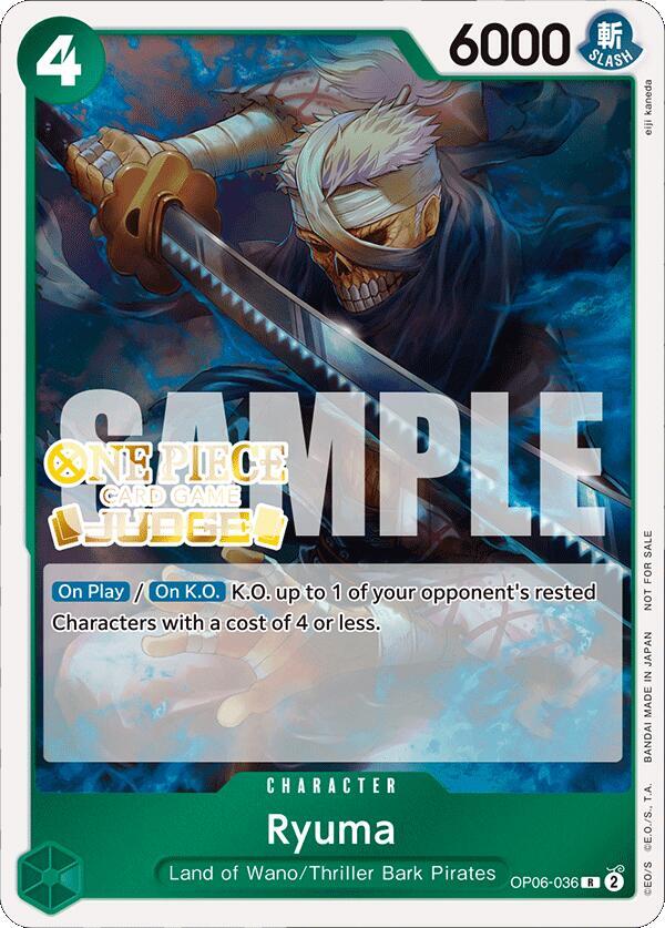 Ryuma [Judge Pack Vol. 4] [Foil] (One Piece Promotion Cards)(OP06-036)(R)