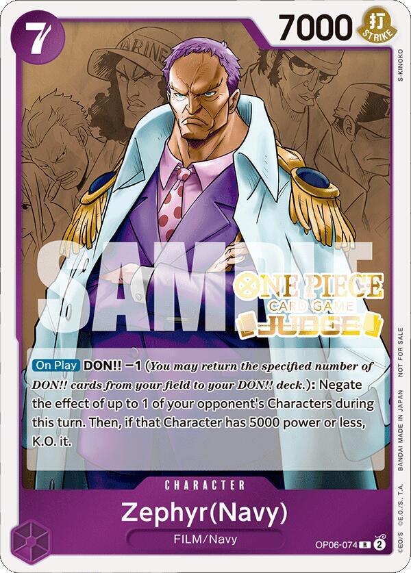 Zephyr [Navy] [Judge Pack Vol. 4] [Foil] (One Piece Promotion Cards)(OP06-074)(R)