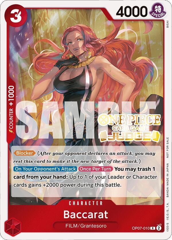 Baccarat [Judge Pack Vol. 4] [Foil] (One Piece Promotion Cards)(OP07-010)(R)