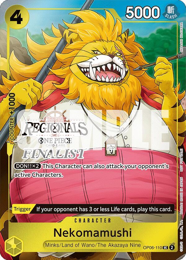Nekomamushi [Offline Regional 2024 Vol. 3] [Finalist] [Foil] (One Piece Promotion Cards)(OP06-110)(UC)