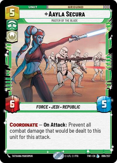 Aayla Secura, Master of the Blade - Foil (Twilight of the Republic)(TWI-096/257)(L)