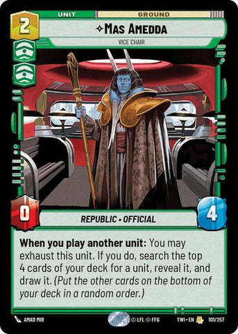 Mas Amedda, Vice Chair - Foil (Twilight of the Republic)(TWI-101/257)(R)