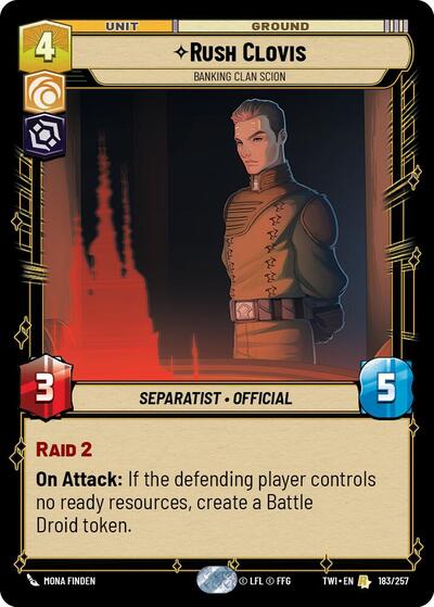 Rush Clovis, Banking Clan Scion (Twilight of the Republic)(TWI-183/257)(R)