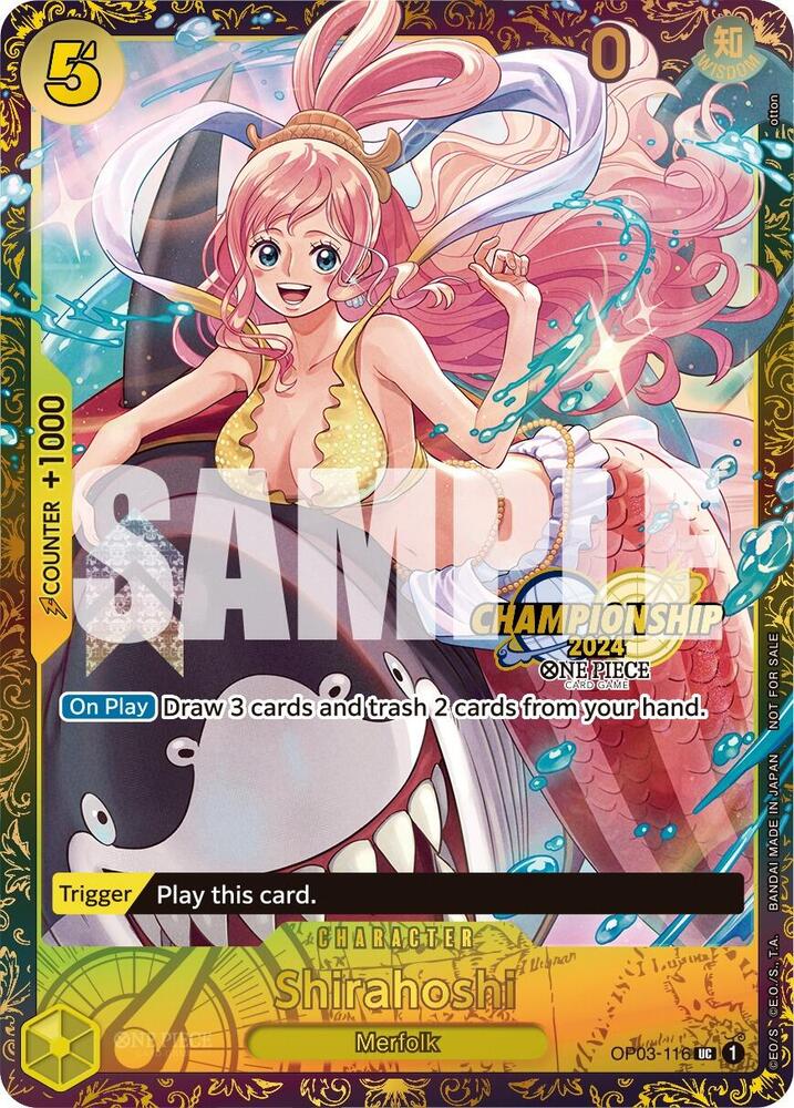 Shirahoshi [October Championship 2024 Online Regional] [Foil] (One Piece Promotion Cards)(OP03-116)(UC)