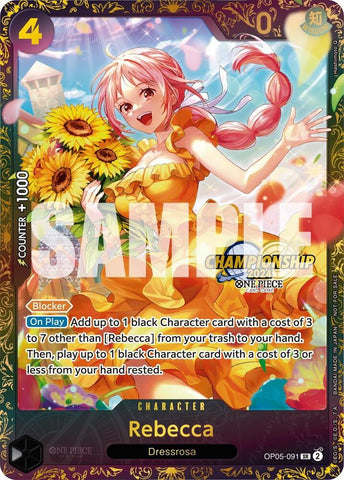 Rebecca [October Championship 2024 Online Regional] [Foil] (One Piece Promotion Cards)(OP05-091)(SR)