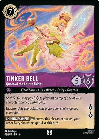 Tinker Bell - Queen of the Azurite Fairies - Cold Foil (Azurite Sea)(6-048/204)(U)