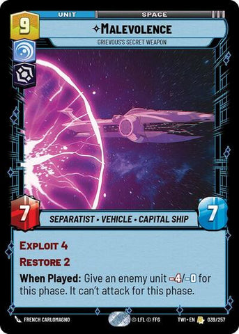 Malevolence, Grievous’s Secret Weapon (Twilight of the Republic)(TWI-039/257)(R)