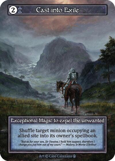 Cast into Exile - Foil (Arthurian Legends)(EX)