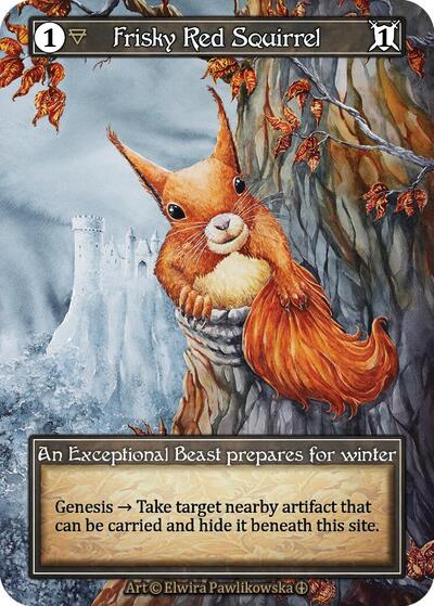 Frisky Red Squirrel - Foil (Arthurian Legends)(EX)