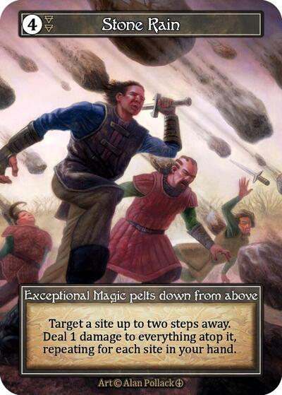 Stone Rain - Foil (Arthurian Legends)(EX)