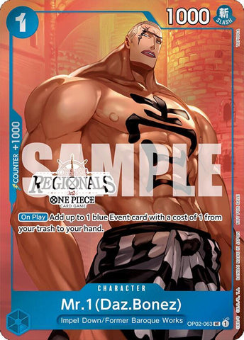 Mr.1 (Daz.Bonez) [Offline Regional 2024 Vol. 3] (One Piece Promotion Cards)(OP02-063)(UC)