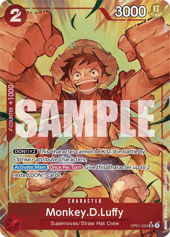 Monkey.D.Luffy (OP01-024) (Alternate Art) - Foil (Premium Booster -The Best- [PRB-01])(OP01-024)(SR)