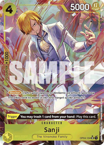Sanji (OP04-104) (Alternate Art) - Foil (Premium Booster -The Best- [PRB-01])(OP04-104)(SR)
