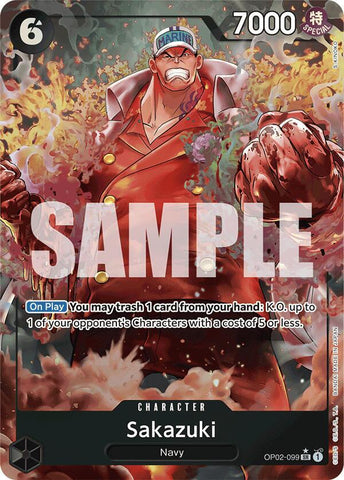 Sakazuki (Alternate Art) - Foil (Premium Booster -The Best- [PRB-01])(OP02-099)(SR)
