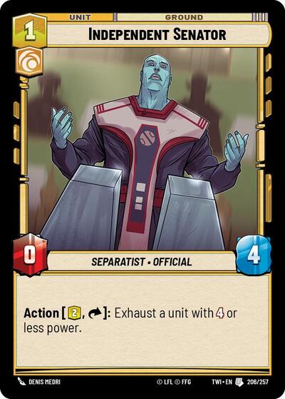 Independent Senator (Twilight of the Republic)(TWI-206/257)(U)