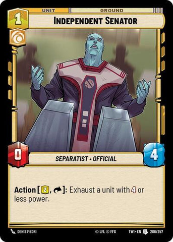 Independent Senator (Twilight of the Republic)(TWI-206/257)(U)