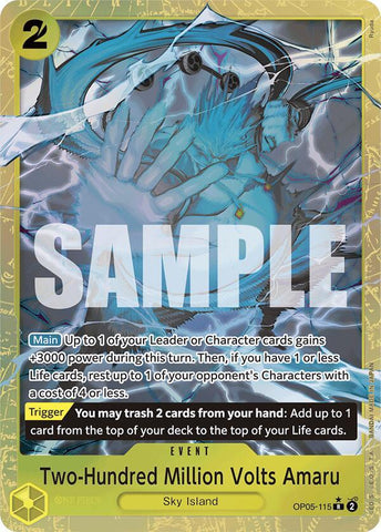 Two-Hundred Million Volts Amaru (Alternate Art) - Foil (Premium Booster -The Best- [PRB-01])(OP05-115)(R)