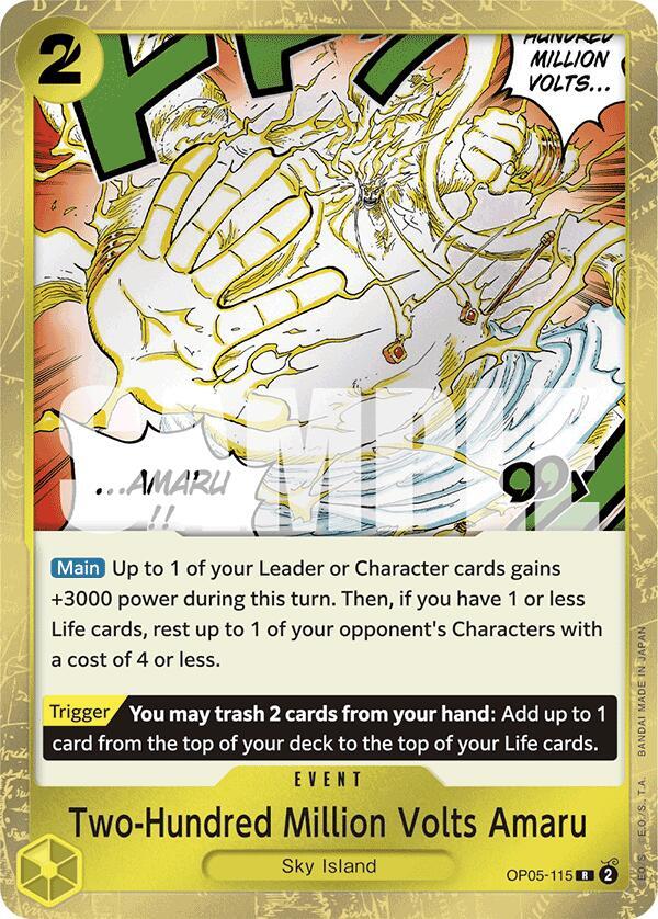 Two-Hundred Million Volts Amaru (Jolly Roger Foil) - Foil (Premium Booster -The Best- [PRB-01])(OP05-115)(R)