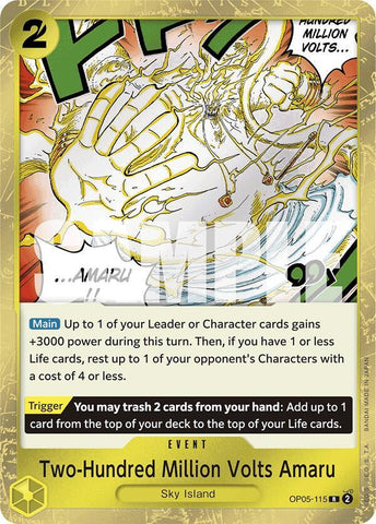 Two-Hundred Million Volts Amaru (Jolly Roger Foil) - Foil (Premium Booster -The Best- [PRB-01])(OP05-115)(R)