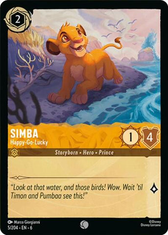 Simba - Happy-Go-Lucky - Cold Foil (Azurite Sea)(6-005/204)(C)