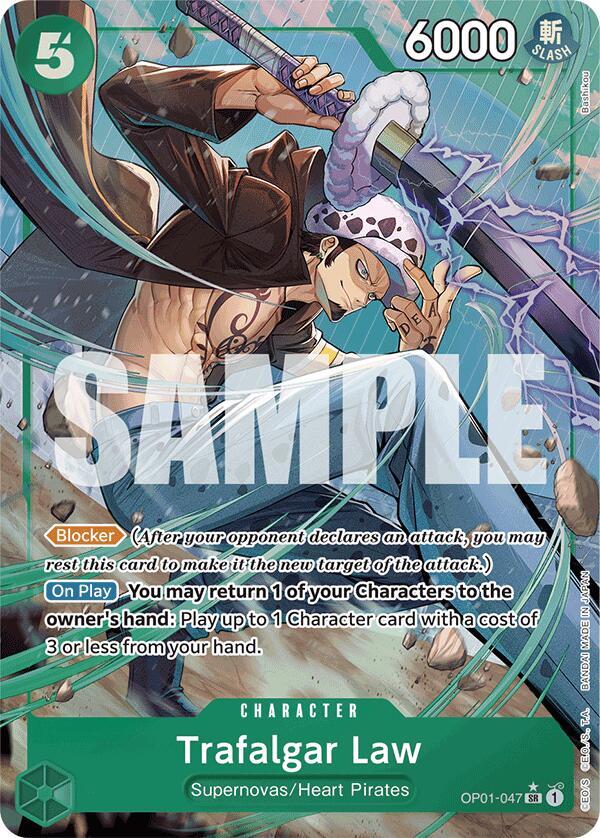 Trafalgar Law (OP01-047) (Alternate Art) - Foil (Premium Booster -The Best- [PRB-01])(OP01-047)(SR)