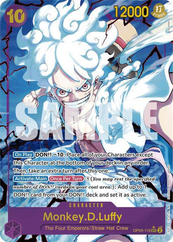 Monkey.D.Luffy (OP05-119) (Alternate Art) - Foil (Premium Booster -The Best- [PRB-01])(OP05-119)(SEC)