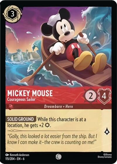 Mickey Mouse - Courageous Sailor - Cold Foil (Azurite Sea)(6-115/204)(C)