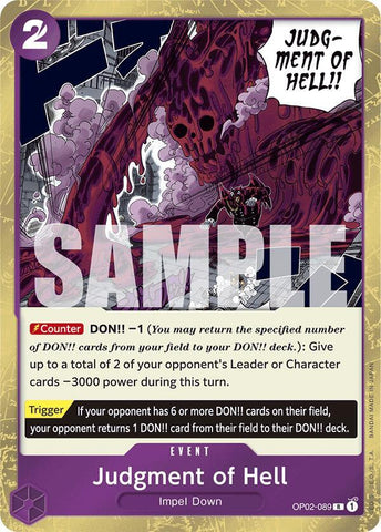 Judgment of Hell (Jolly Roger Foil) - Foil (Premium Booster -The Best- [PRB-01])(OP02-089)(R)