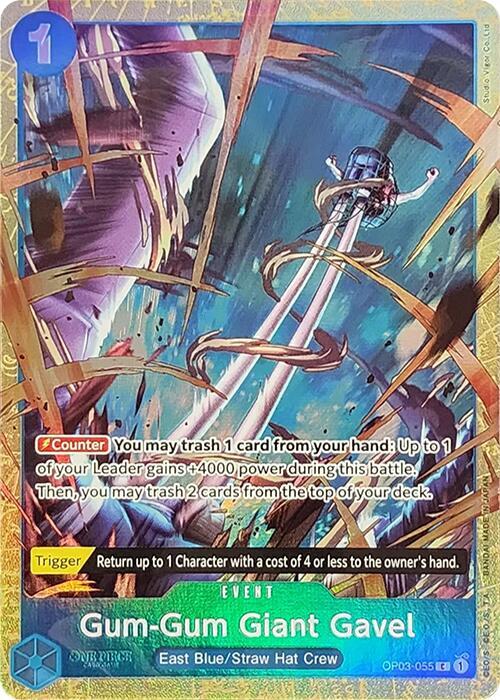 Gum-Gum Giant Gavel [Premium Card Collection -Best Selection Vol. 2-] [Foil] (One Piece Promotion Cards)(OP03-055)(C)