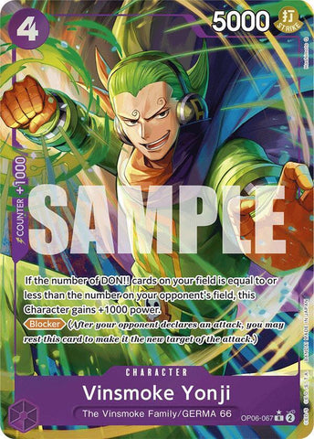 Vinsmoke Yonji (OP06-067) (Alternate Art) - Foil (Premium Booster -The Best- [PRB-01])(OP06-067)(R)