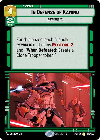 In Defense of Kamino (Twilight of the Republic)(TWI-129/257)(R)