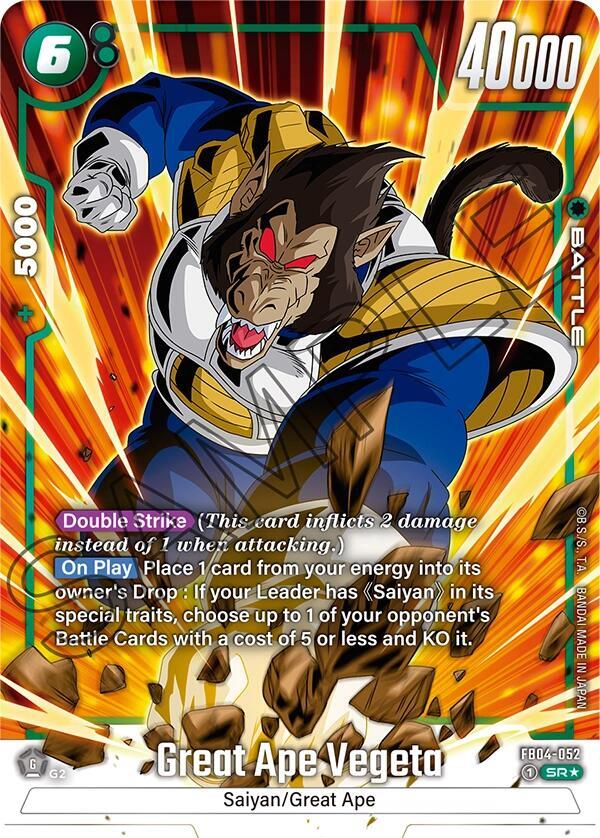 Great Ape Vegeta [Alternate Art] [Foil] (FB04-052)(SR)