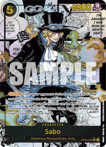 Sabo (OP04-083) (Manga) - Foil (Premium Booster -The Best- [PRB-01])(OP04-083)(SR)