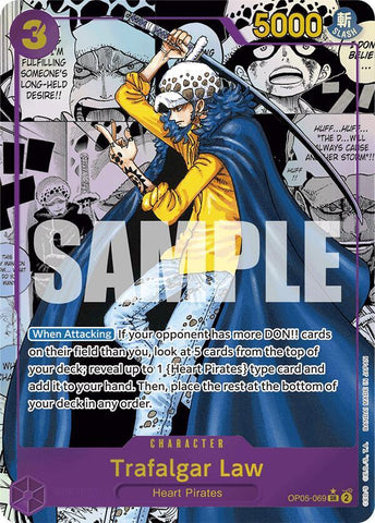 Trafalgar Law (OP05-069) (Manga) - Foil (Premium Booster -The Best- [PRB-01])(OP05-069)(SR)