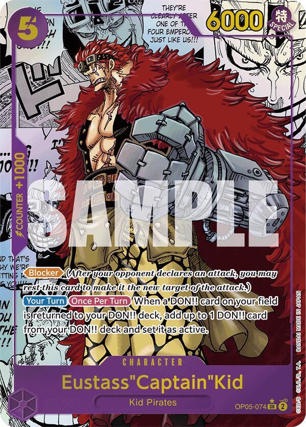 Eustass"Captain"Kid (OP05-074) (Manga) - Foil (Premium Booster -The Best- [PRB-01])(OP05-074)(SR)