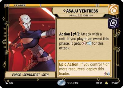 Asajj Ventress, Unparalleled Adversary (Twilight of the Republic)(TWI-014/257)(R)