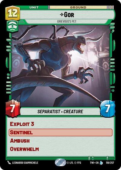 Gor, Grievous's Pet - Foil (Twilight of the Republic)(TWI-118/257)(L)