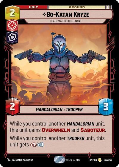 Bo-Katan Kryze, Death Watch Lieutenant - Foil (Twilight of the Republic)(TWI-130/257)(R)